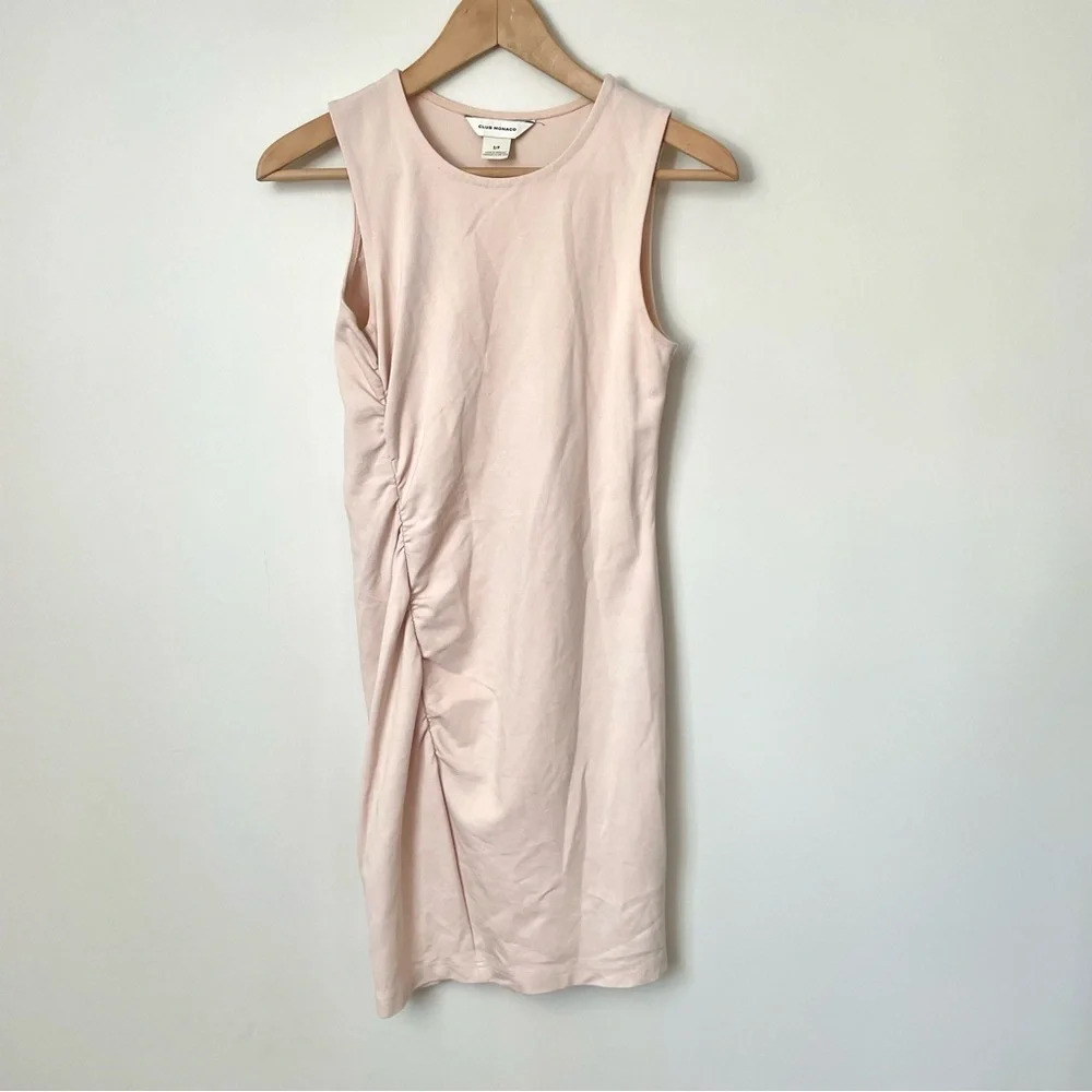 Club Monaco Side Stream Ruched Mini Dress - Picture 3 of 8